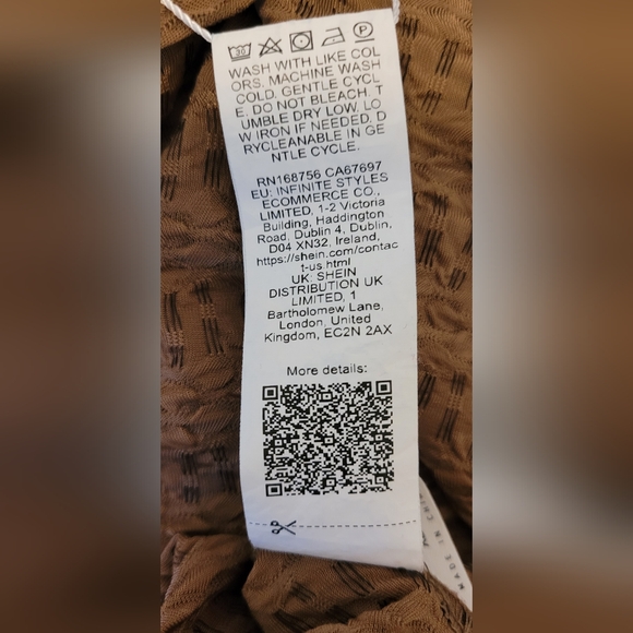 Missguided+ Textured Brown High Low Dress - Picture 3 of 9